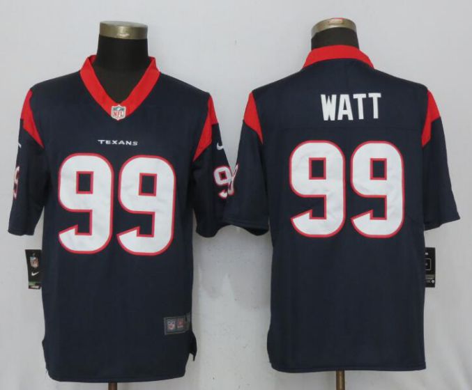 Men NFL Nike Houston Texans Texans #99 Watt Navy Blue 2017 Vapor Untouchable Limited jersey->new orleans saints->NFL Jersey